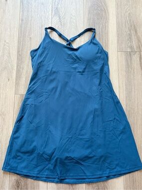 Ewedoos Blue Teal Strappy Athletic dress size Large